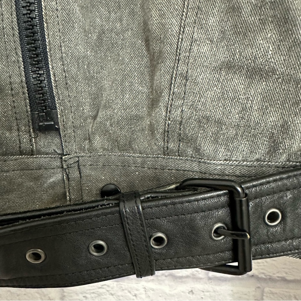 Hein Gerick Motorcycle Jacket 100% Cotton with Genuine Leather Trim Shell men’s - Picture 9 of 14